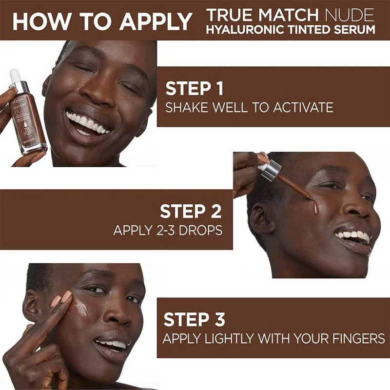 L'Oreal Paris True Match Nude Tinted Serum, Shade 3-4 Light Medium