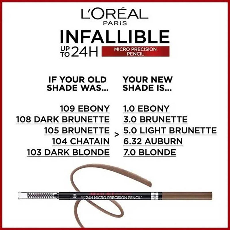 L'Oreal Paris Skinny Definer Brow Artist Eyebrow Pencil 105 - Brunette