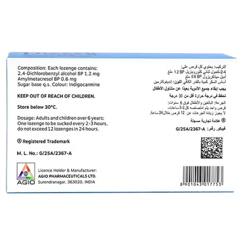 Lozzys Menthol & Eucalyptus Lozenges, Pack of 24's