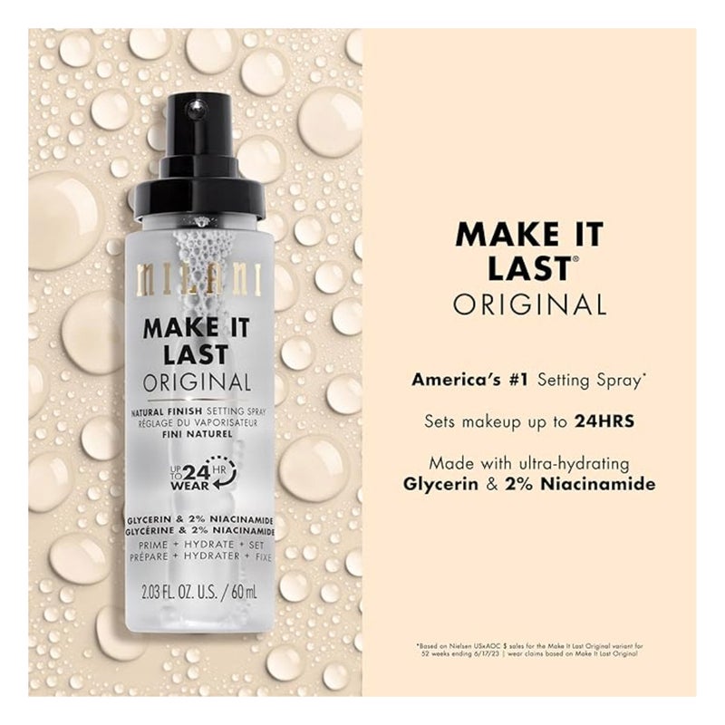 Milani Cosmetics Make It Last Original 03 Natural Finish Make Up Setting Spray 60ml