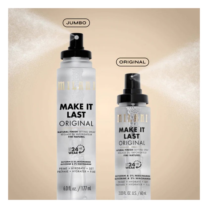 Milani Cosmetics Make It Last Original 03 Natural Finish Jumbo Make Up Setting Spray 117ml
