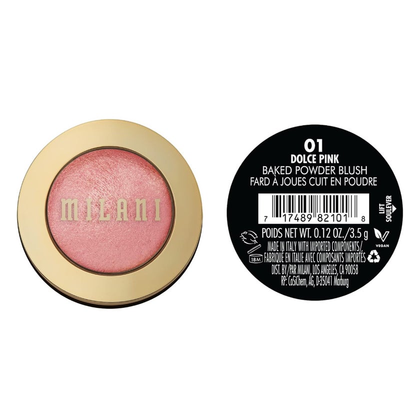 Milani Cosmetics Baked Powder Blush 01 - Dolce Pink 