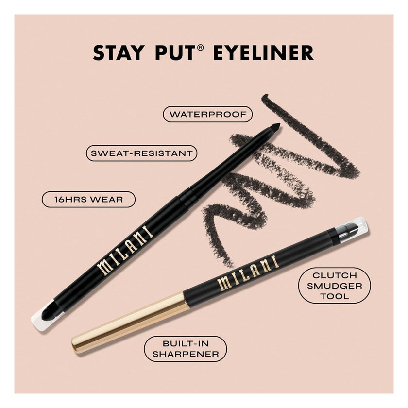 Milani Cosmetics Stay Put Pencil Eyeliner Crayon - 01 After Dark