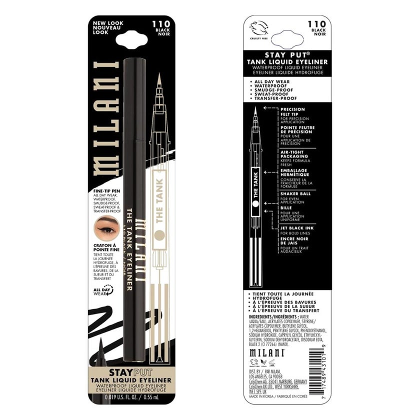 Milani Cosmetics Stay Put The Tank Liquid Eyeliner - 110 Black Noir