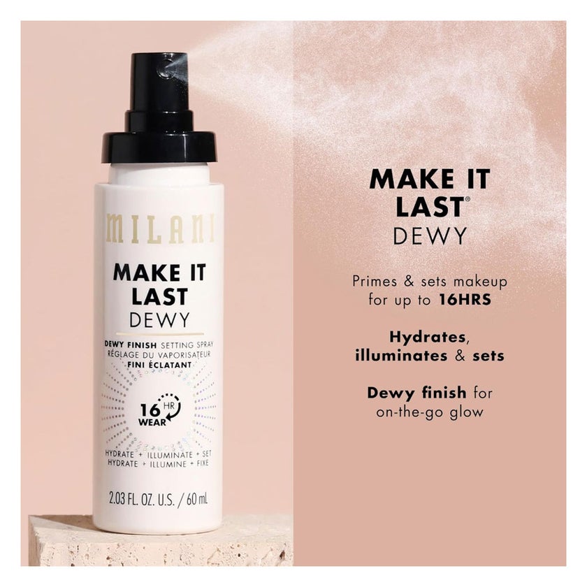 Milani Cosmetics Make It Last 04 Dewy Finish Make Up Setting Spray 60ml