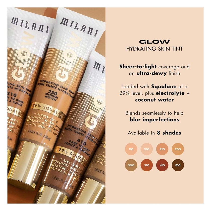 Milani Cosmetics Glow Hydrating Skin Tint 30ml - 110 Translucent 