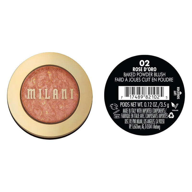 Milani Cosmetics Baked Powder Blush 02 - Rose D'Oro