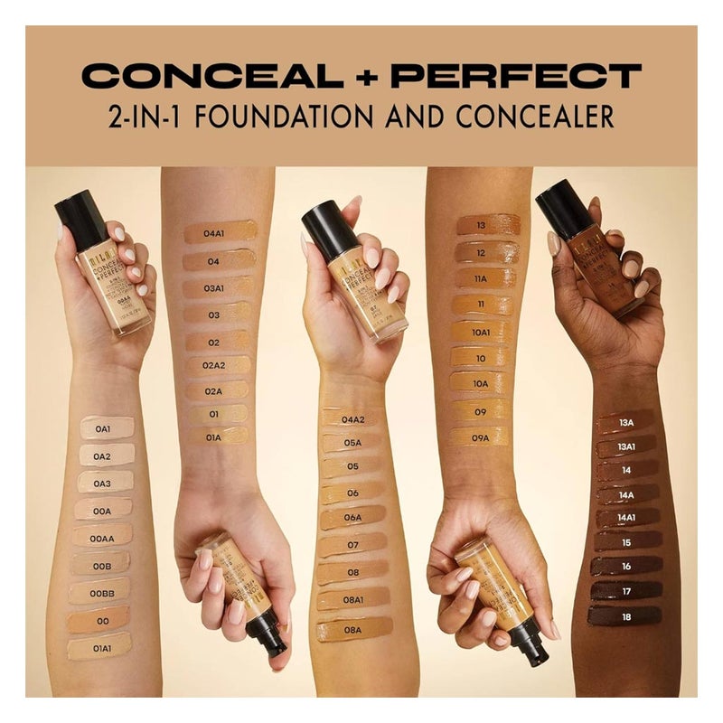 Milani Cosmetics Conceal + Perfect 2-In-1 Foundation & Concealer 30ml - 02 Natural