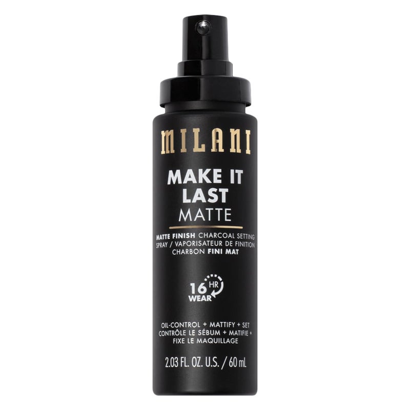 Milani Cosmetics Make It Last Matte Finish Make Up Setting Spray 60ml - Charcoal 