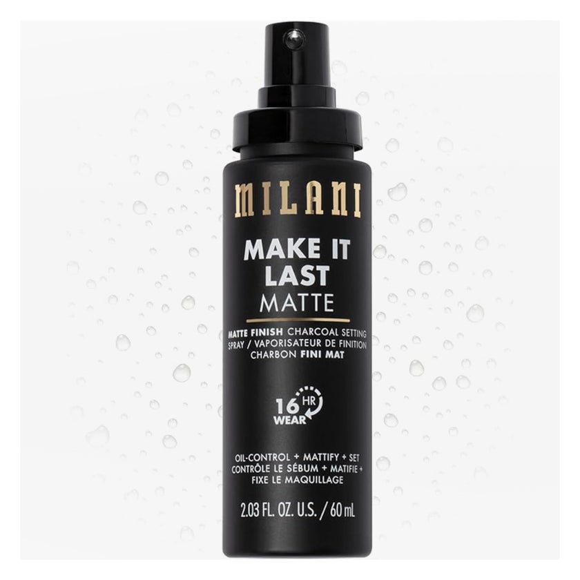 Milani Cosmetics Make It Last Matte Finish Make Up Setting Spray 60ml - Charcoal 
