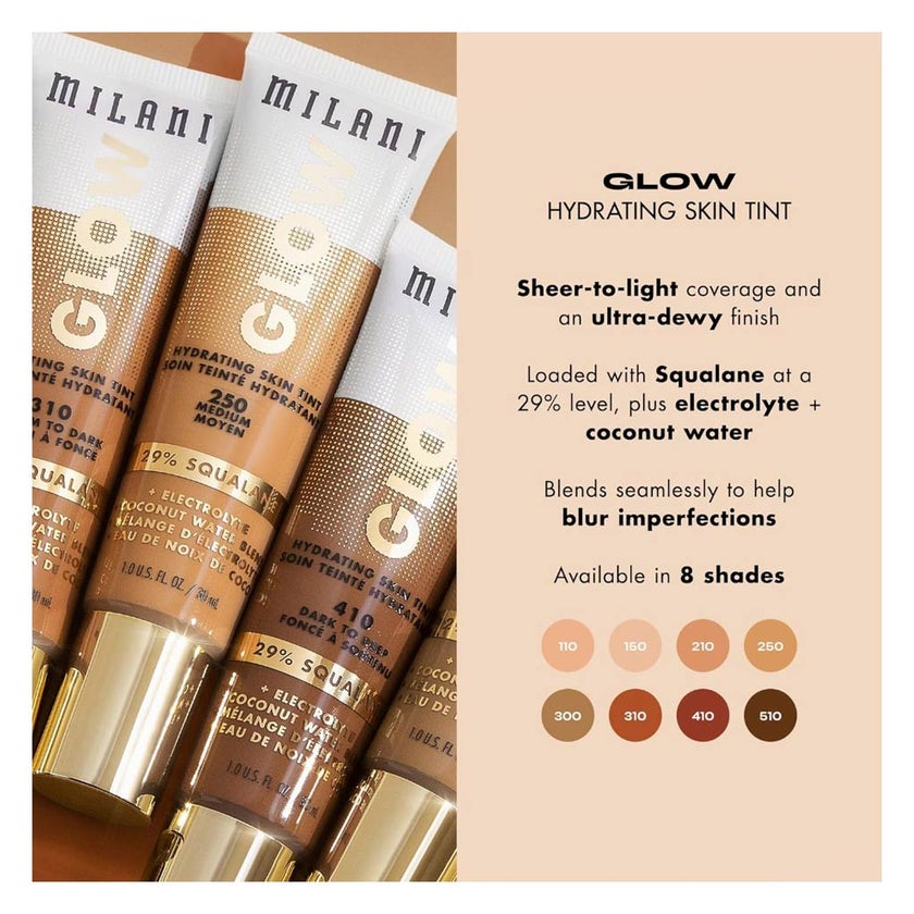 Milani Cosmetics Glow Hydrating Skin Tint 30ml - 210 Light To Medium 