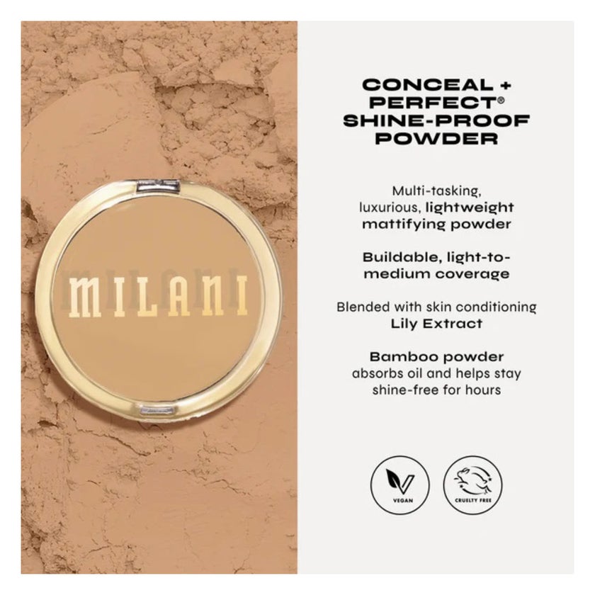 Milani Cosmetics Conceal + Perfect Shine Proof Foundation Powder 03 - Natural Light