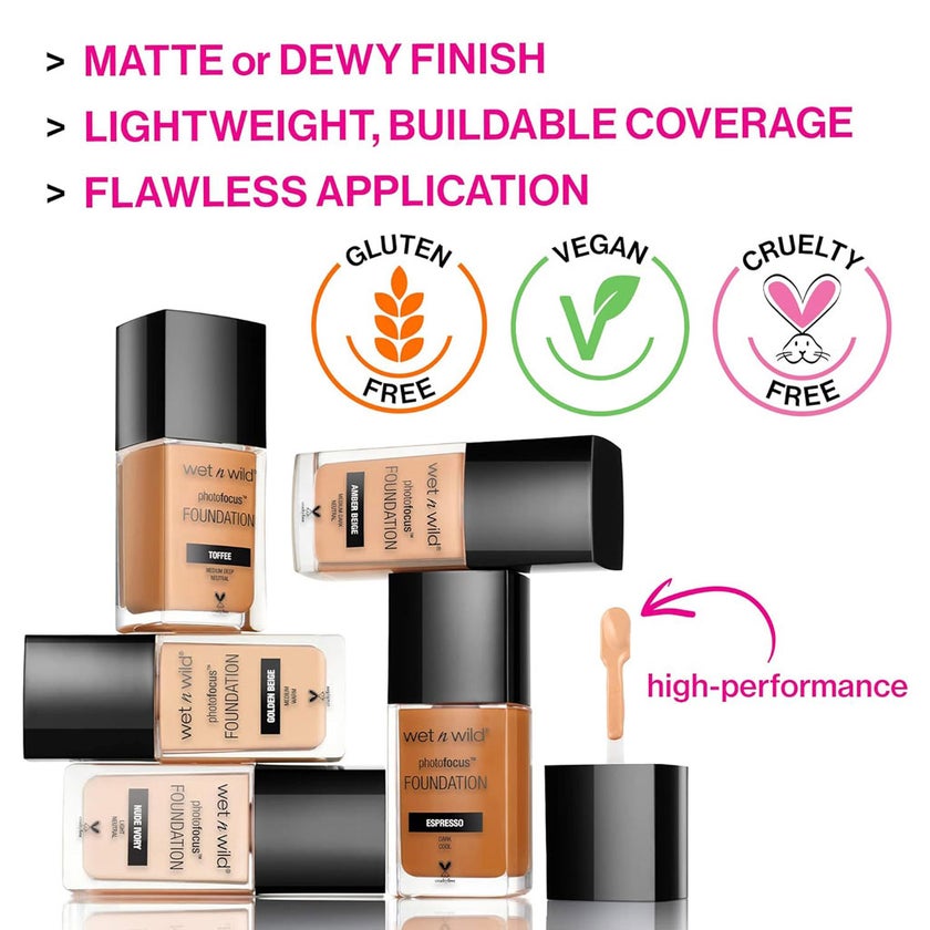 Wet n Wild Photo Focus Matte Foundation 30ml - Desert Beige