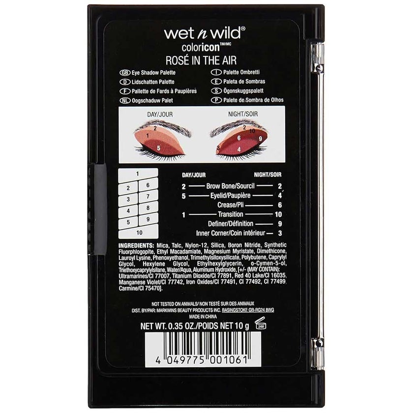 Wet n Wild Color Icon 10 Pan Eyeshadow Palette - Rose In The Air