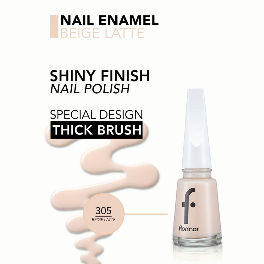 Flormar Nail Polish - 305 Beige Latte