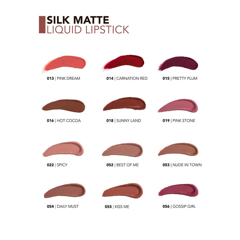 Flormar Silk Matte Liquid Lipstick - Shade 010 Tender Terra