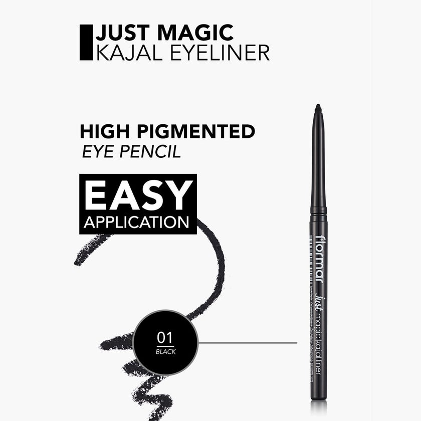Flormar Just Magic Kajal Liner - 01 Black