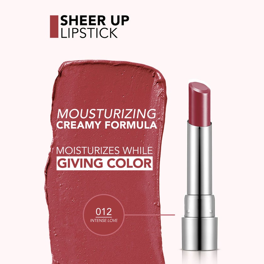Flormar New Sheer Up Lipstick - Shade 012 Intense Love