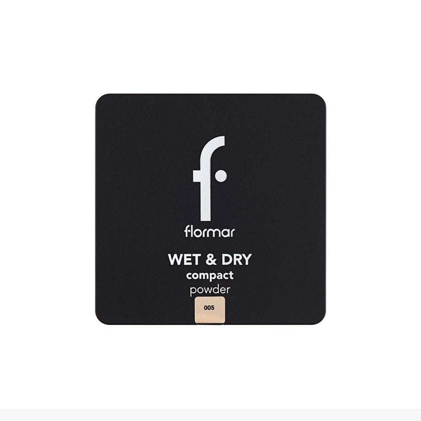 Flormar Wet & Dry Compact Powder - Shade 005 Medium Caramel