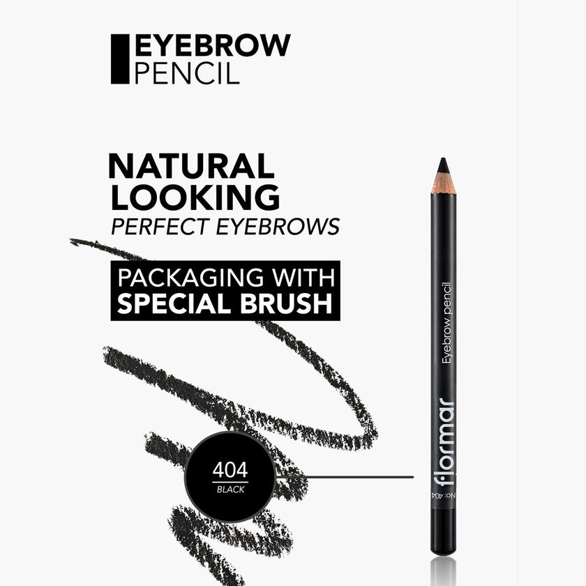 Flormar Eyebrow Pencil - 404 Black