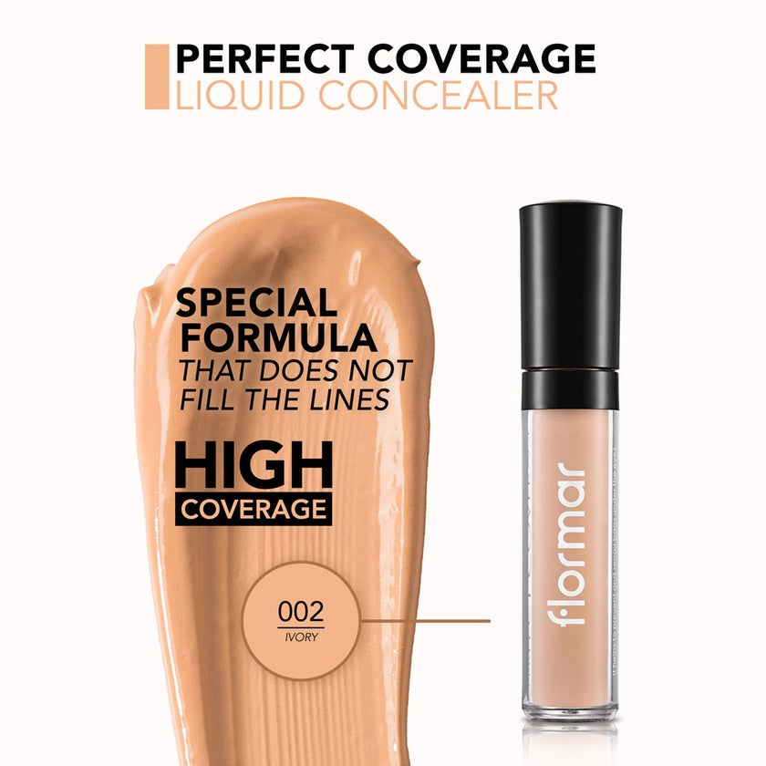 Flormar Perfect Coverage Concealer - Shade 002 Ivory