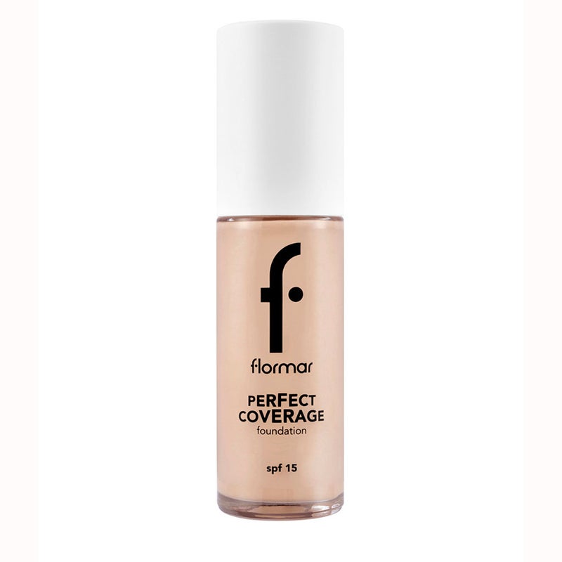 Flormar Perfect Coverage Foundation SPF15 30g - Shade 105 Porcelain Ivory