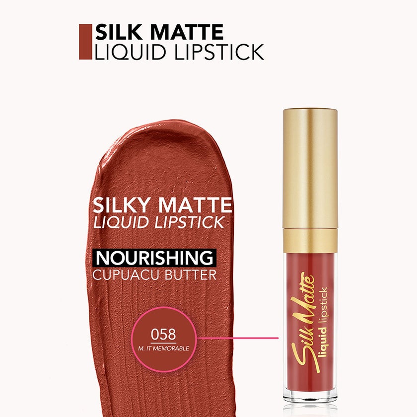 Flormar Silk Matte Liquid Lipstick - Shade 058 Make It Memorable 4.5g