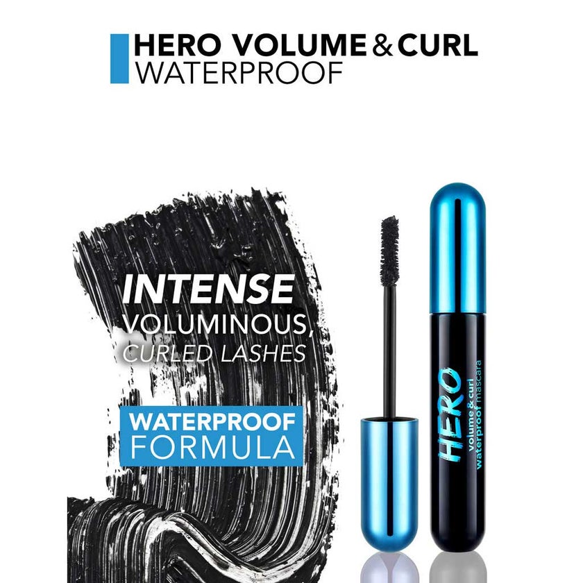 Flormar Hero Volume & Curl Waterproof Mascara - Black