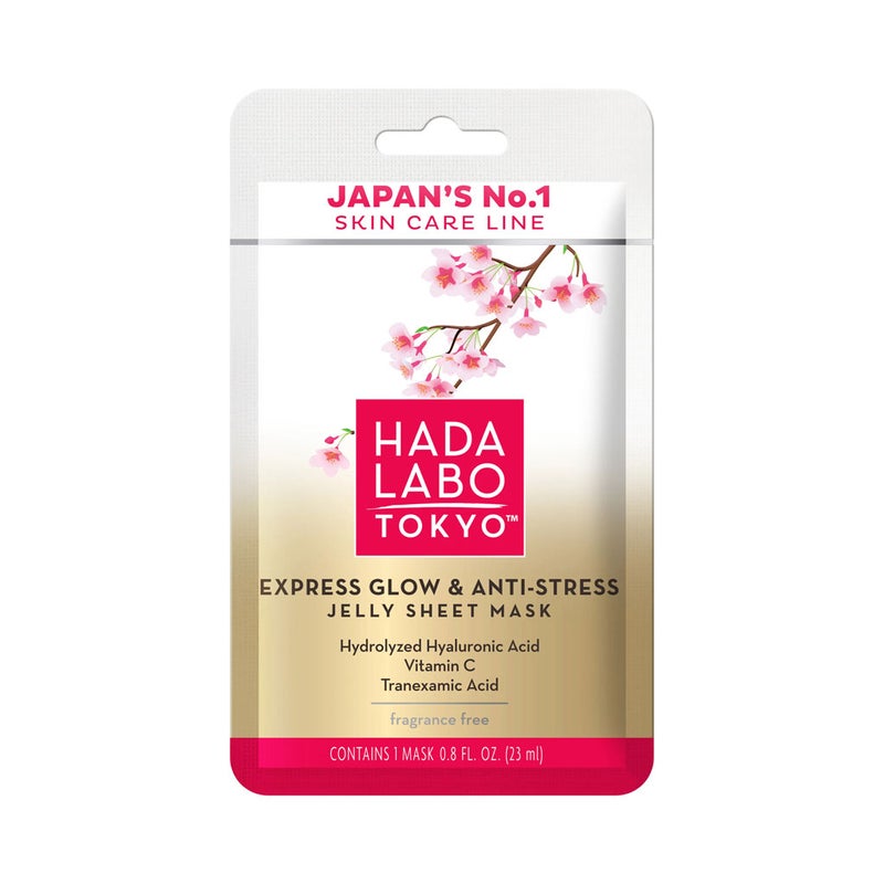 Hada Labo Tokyo Express Glow & Anti Stress Jelly Face Sheet Mask 23ml