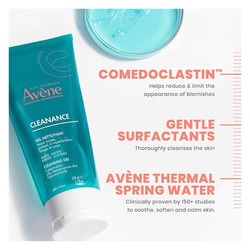 Avene Cleanance Soapless Cleanser Gel 200ml, Pack of 2's