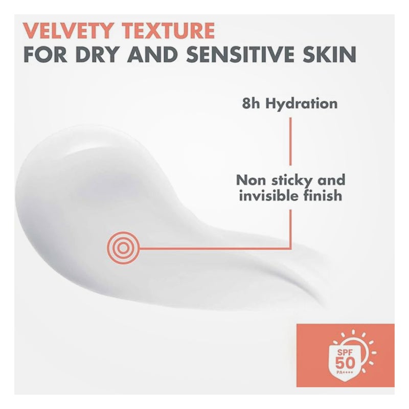 Avene Very High Protection SPF50+ Invisible Finish Cream For Dry Sensitive Skin 50ml - PROMO PACK