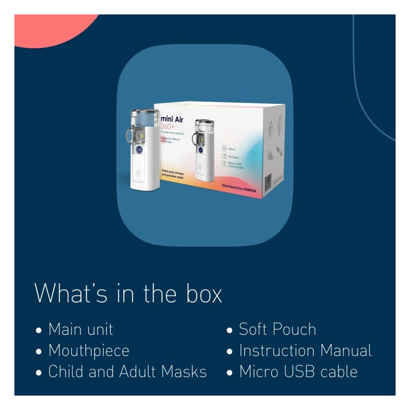 Omron Mini Air 360P+ Portable Mesh Nebulizer
