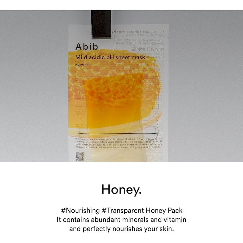 Abib Mild Acidic pH Face Sheet Mask 30ml - Honey Fit, Pack of 10's