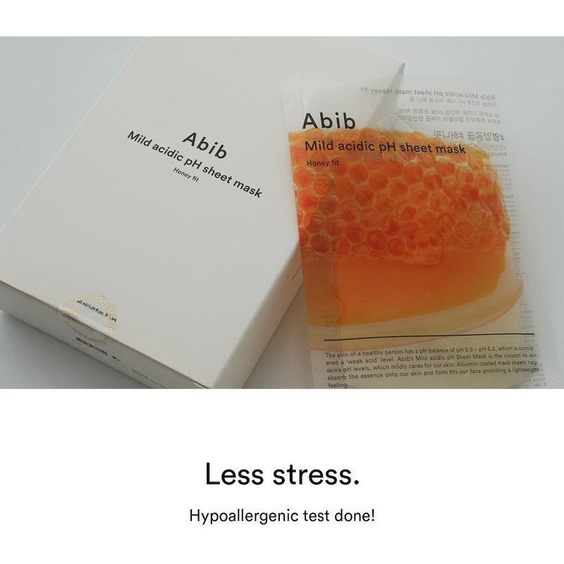Abib Mild Acidic pH Face Sheet Mask 30ml - Honey Fit, Pack of 10's