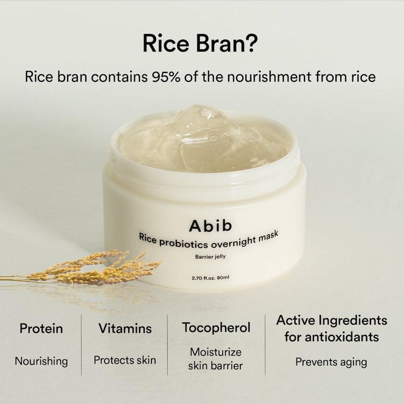 Abib Barrier Jelly Rice Probiotics Overnight Face Mask 80ml