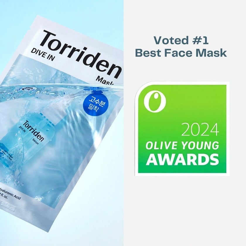 Torriden Dive In Hyaluronic Acid Facial Sheet Mask 27ml, Pack of 10's