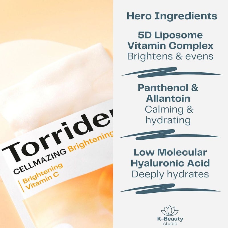 Torriden Cellmazing Vitamin C Skin Brightening Sheet Mask, Pack of 10's