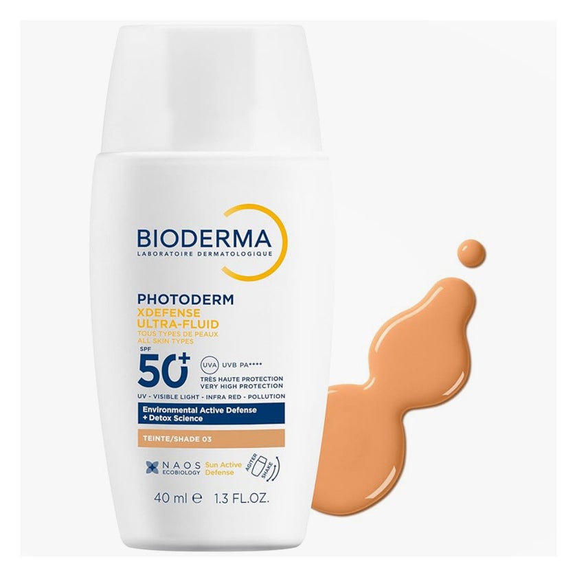 Bioderma Photoderm Xdefense Ultra Fluid SPF50+ Sunscreen 40ml - Shade 03 Golden Tinted