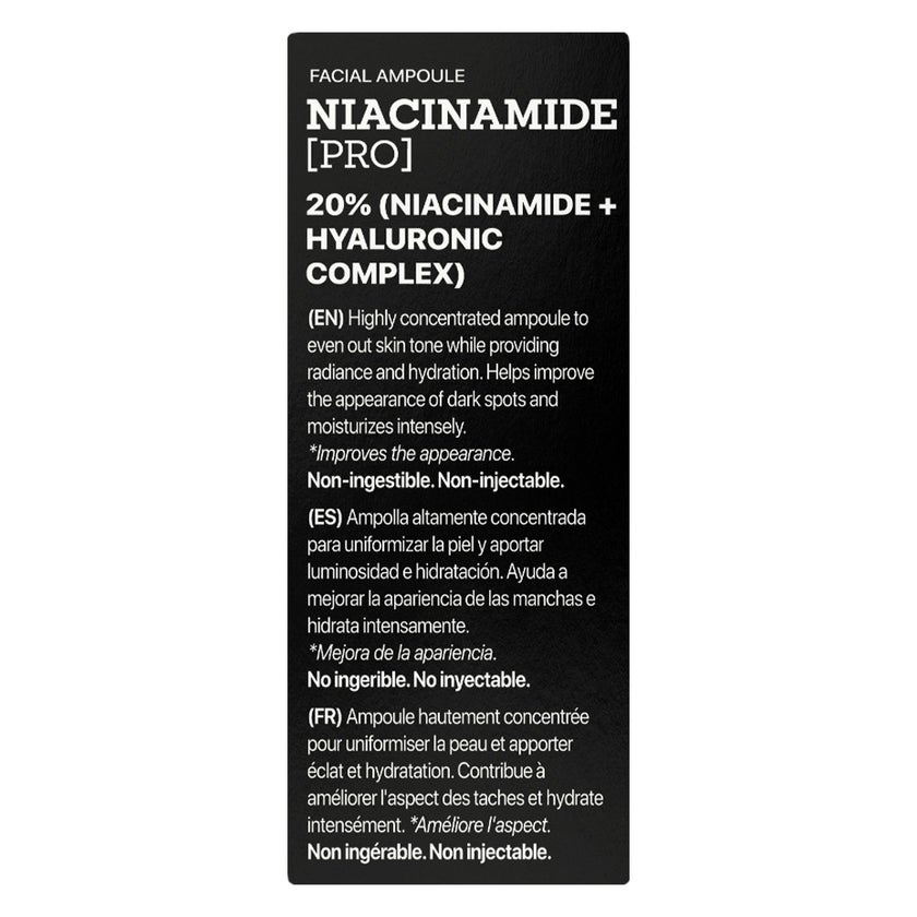 LaCabine Niacinamide 20% + Hyaluron Complex Pro Facial Ampoule 2ml, Pack of 10's