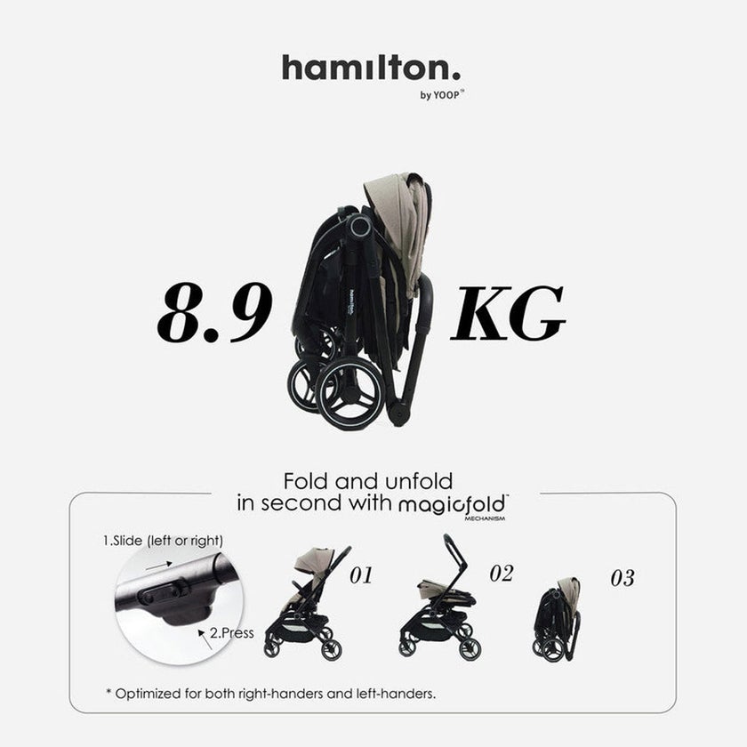 Hamilton by Yoop T1 Premium Baby Stroller - Khaki