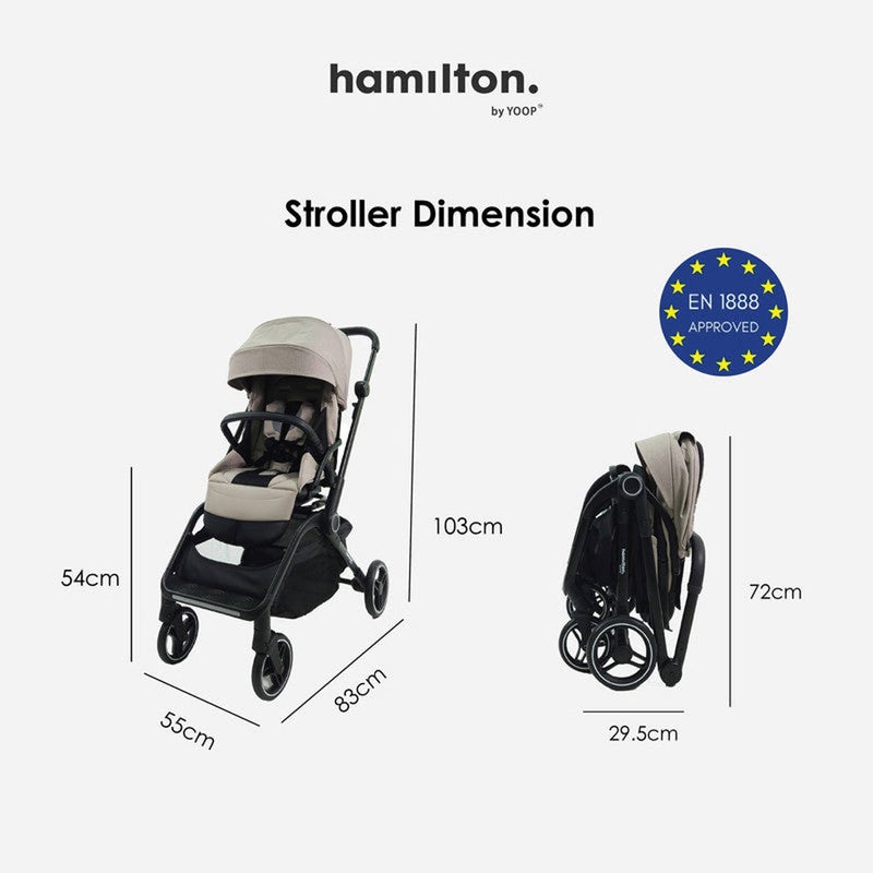 Hamilton by Yoop T1 Premium Baby Stroller - Khaki