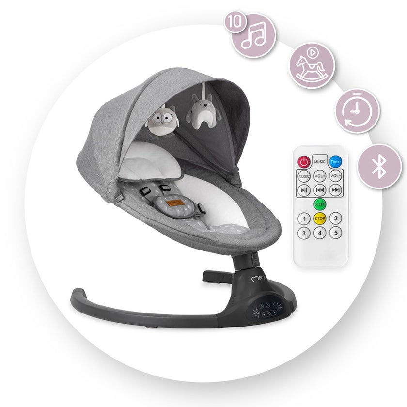 MoMi Kenani Electric Baby Bouncer - Grey