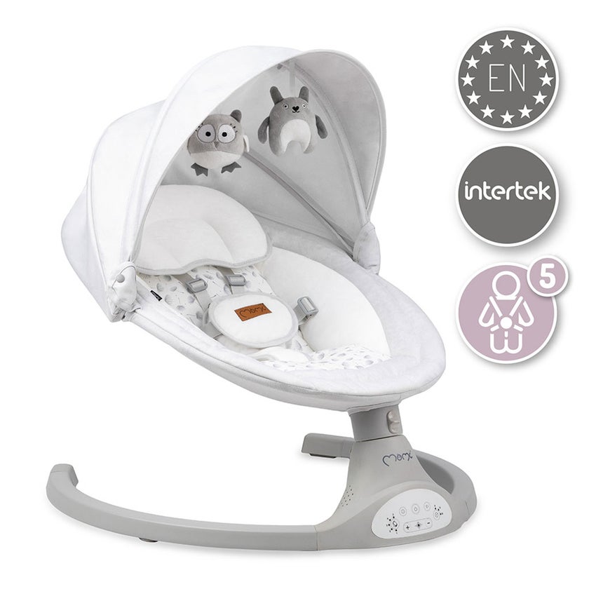 MoMi Kenani Electric Baby Bouncer - Light Grey