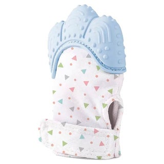 Babyjem Baby Tooth Scarifying Butterfly Gloves For 3+ Months - Blue