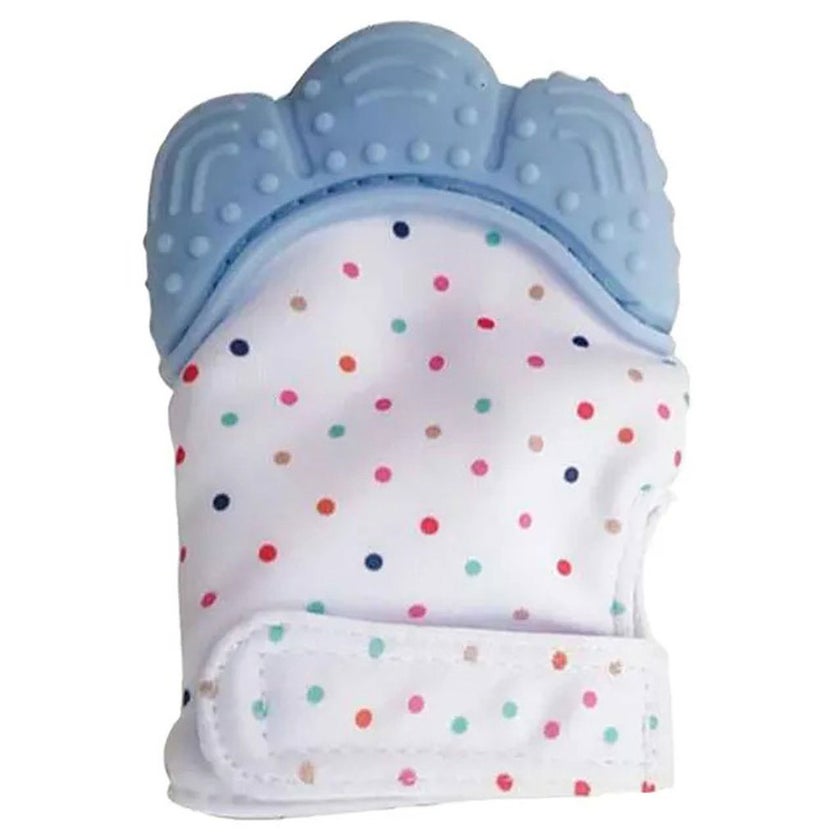 Babyjem Baby Tooth Scarifying Butterfly Gloves For 3+ Months - Blue