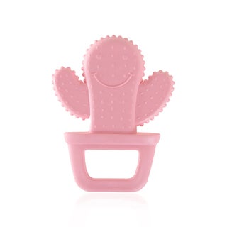 Babyjem Soft Teether Cactus Shape, For 3+ Months Baby - Pink