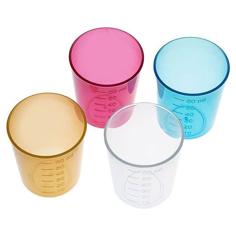 Babyjem My First Sippy Cup For 4+ Months Baby - Multicolor 60ml, Pack of 4's