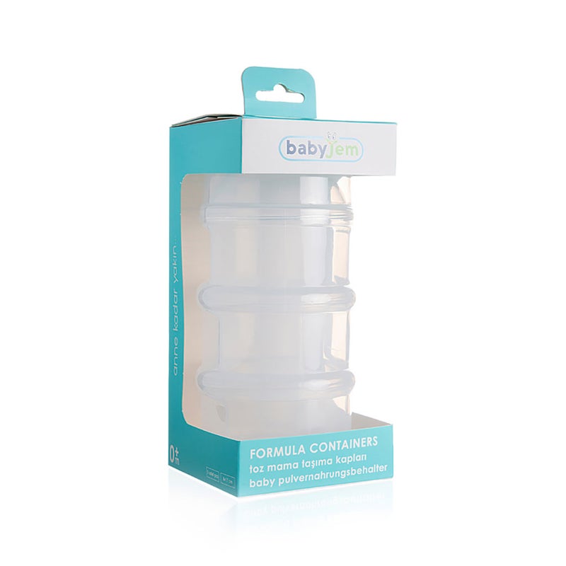 Babyjem Milk Powder Dispenser Stackable Container - White