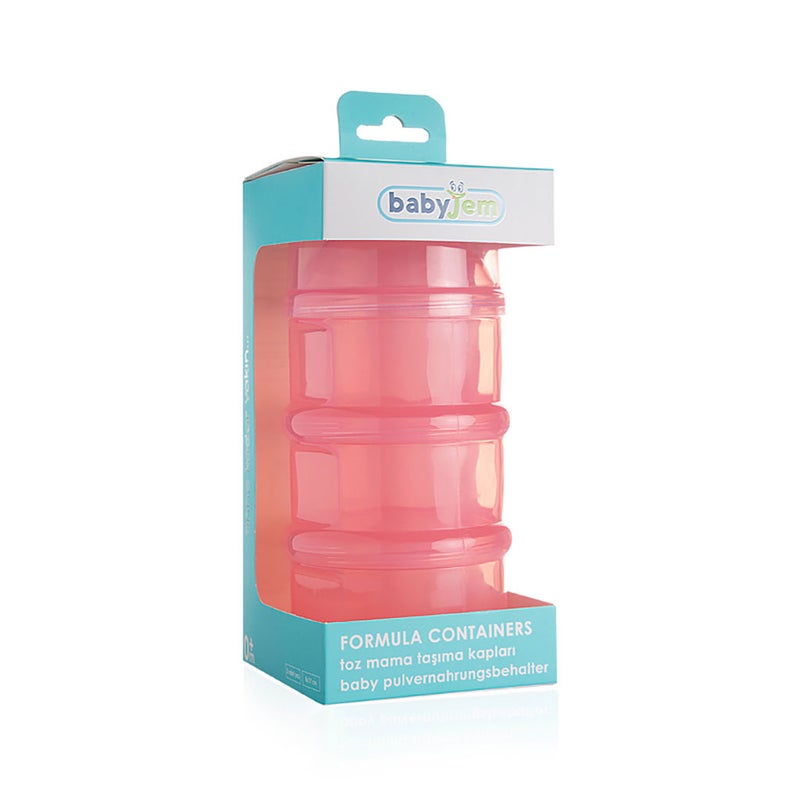 Babyjem Milk Powder Dispenser Stackable Container - Pink
