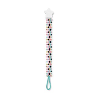 Babyjem Printed Ribbon Baby Pacifier Holder - Multicolour